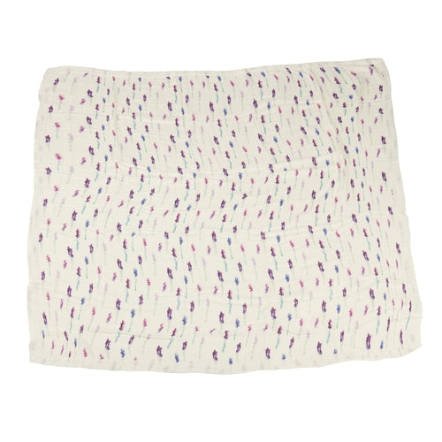 Lavender and White Newcastle Blanket