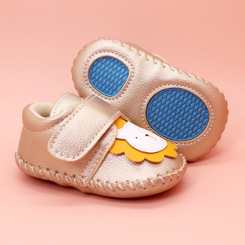 Baby Bear Patched Pattern Soft Sole Toddler Shoes Indoor