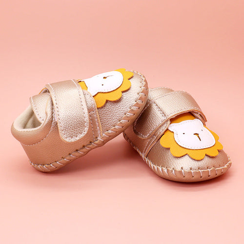Baby Bear Patched Pattern Soft Sole Toddler Shoes Indoor