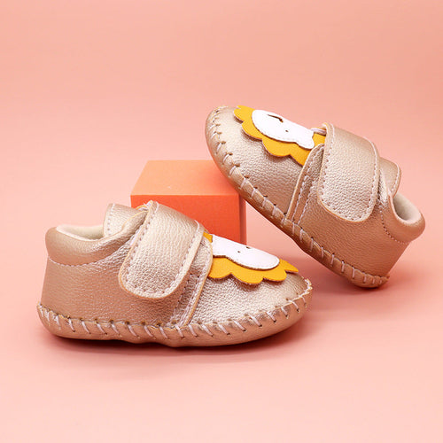 Baby Bear Patched Pattern Soft Sole Toddler Shoes Indoor