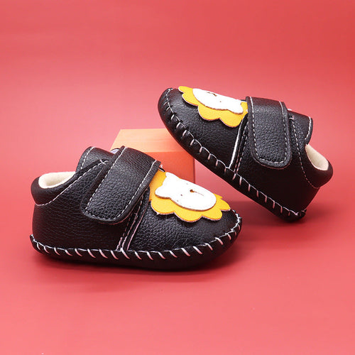 Baby Bear Patched Pattern Soft Sole Toddler Shoes Indoor