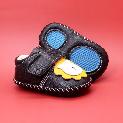 Baby Bear Patched Pattern Soft Sole Toddler Shoes Indoor