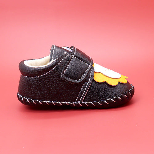 Baby Bear Patched Pattern Soft Sole Toddler Shoes Indoor