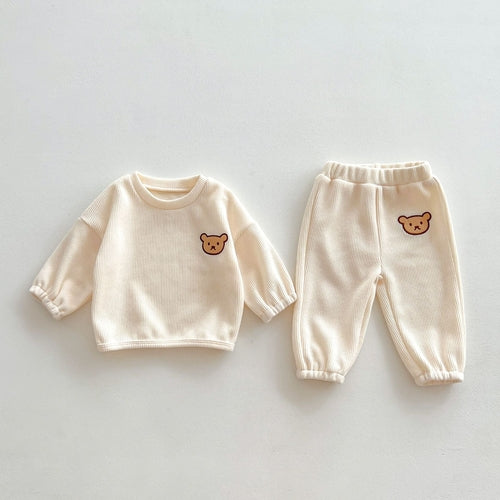 Infant Baby Bear Head Long-sleeved Pants Sets