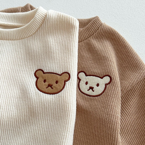 Infant Baby Bear Head Long-sleeved Pants Sets