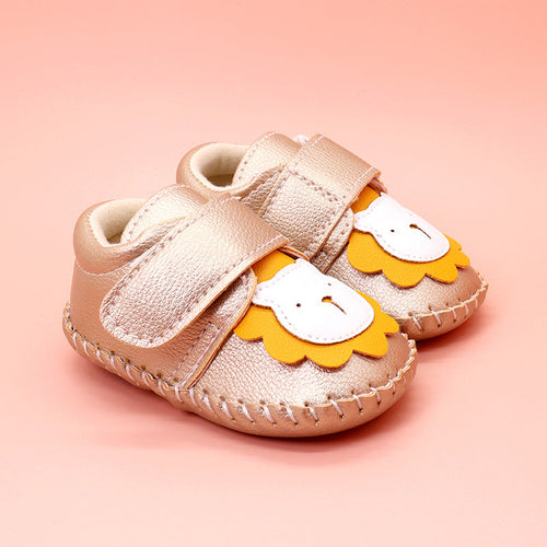 Baby Bear Patched Pattern Soft Sole Toddler Shoes Indoor