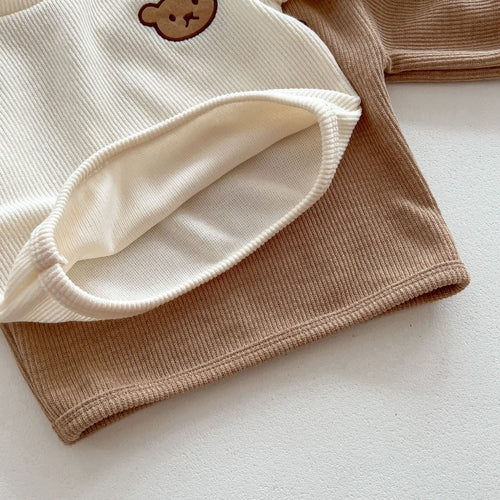 Infant Baby Bear Head Long-sleeved Pants Sets