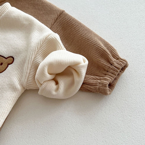 Infant Baby Bear Head Long-sleeved Pants Sets
